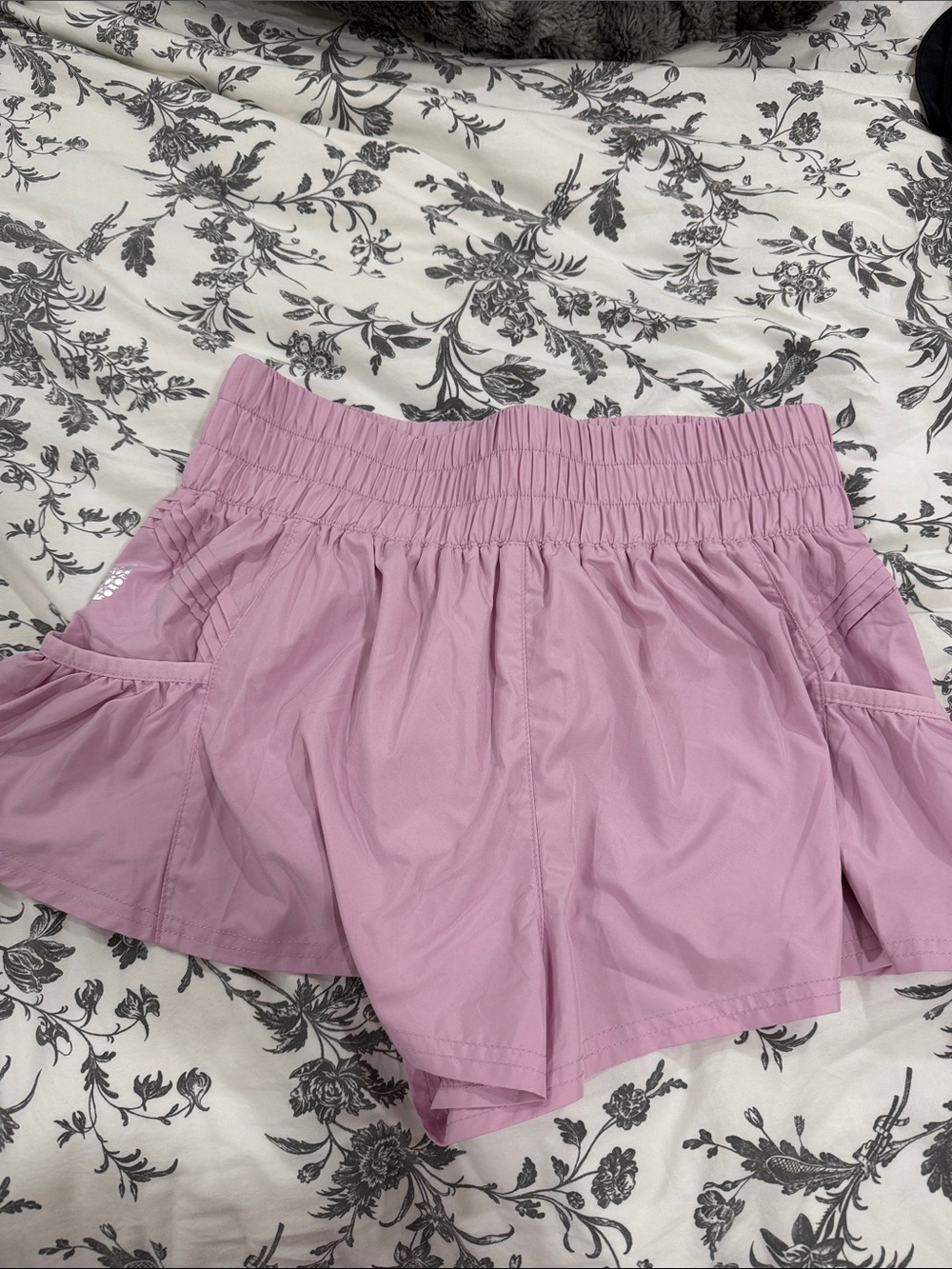 FP Movement by Free People Lavender Smocked-Waist Athletic Skort